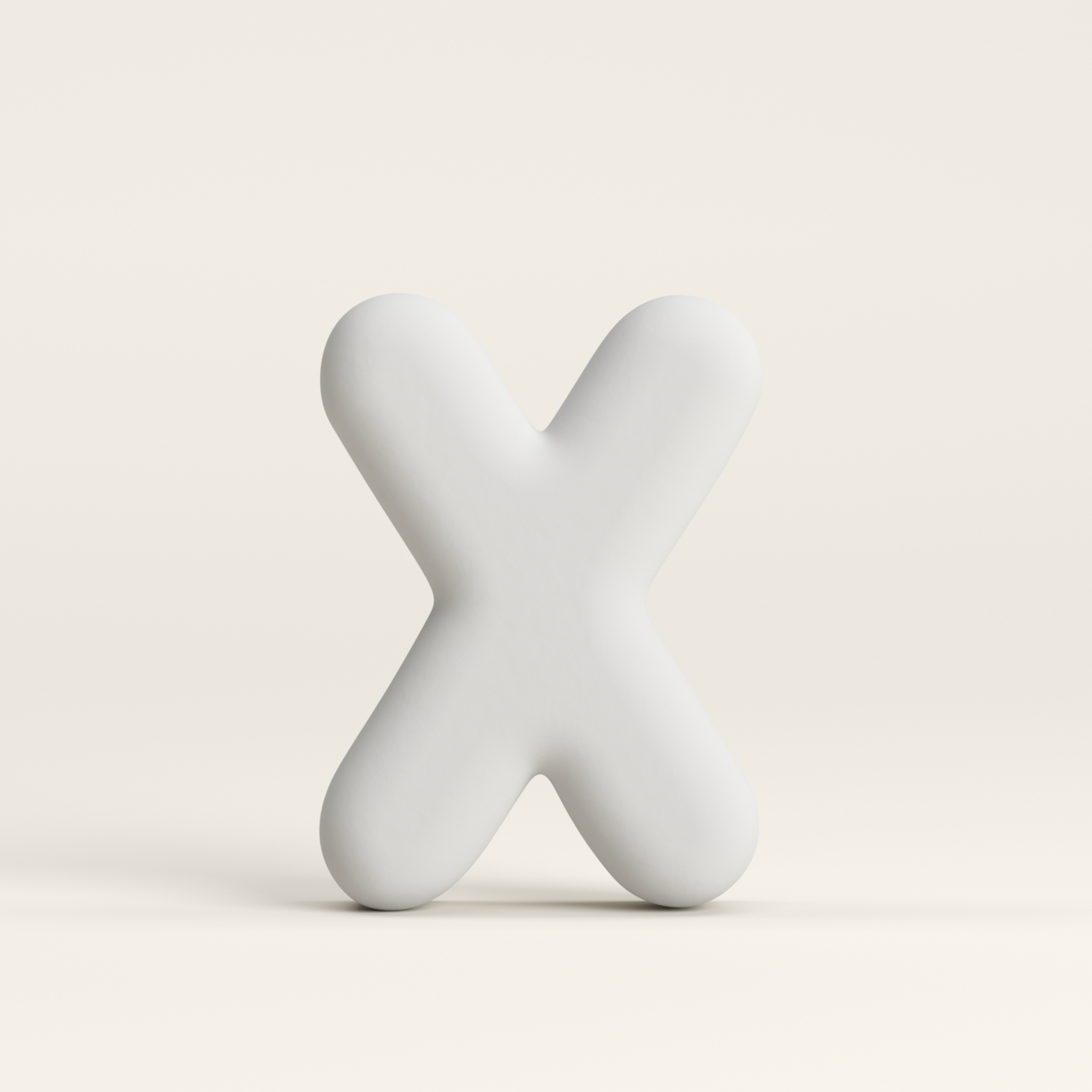 Letter X –  Unglazed ceramic decor