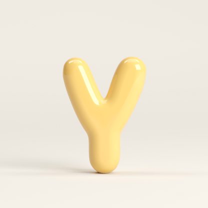 Letter Y – handcrafted ceramic decor
