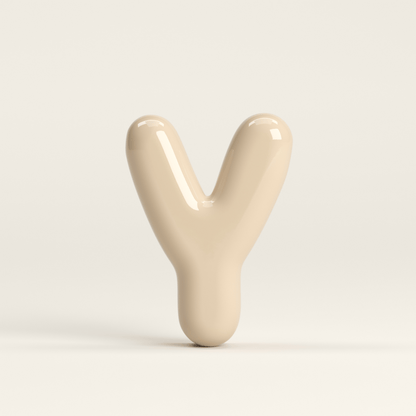 Letter Y – handcrafted ceramic decor