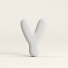 Letter Y –  Unglazed ceramic decor