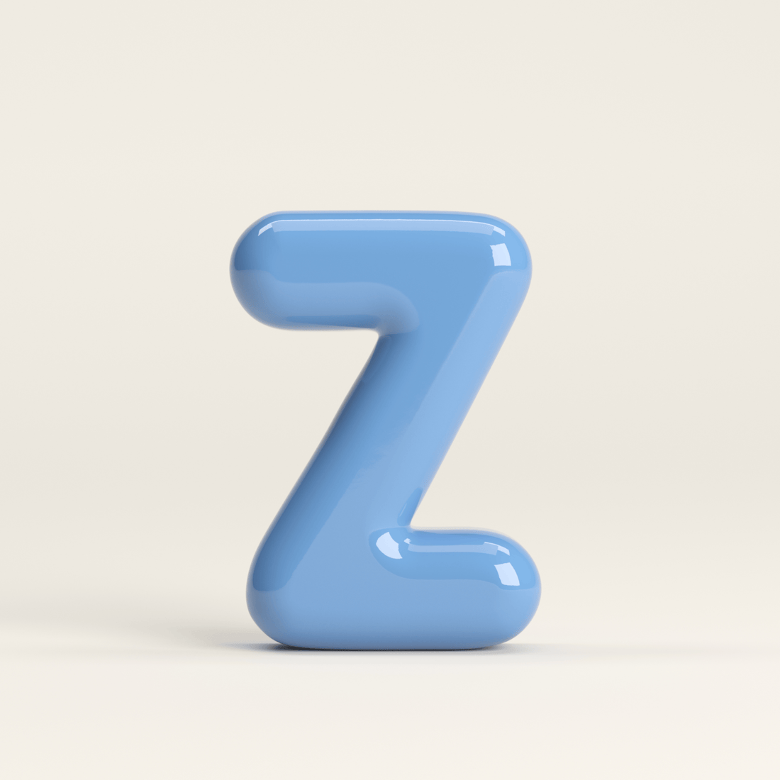 Letter Z – handcrafted ceramic decor