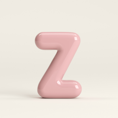 Letter Z – handcrafted ceramic decor