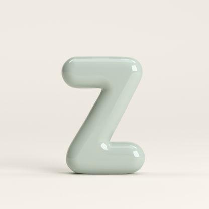 Letter Z – handcrafted ceramic decor