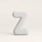 Letter Z –  Unglazed ceramic decor