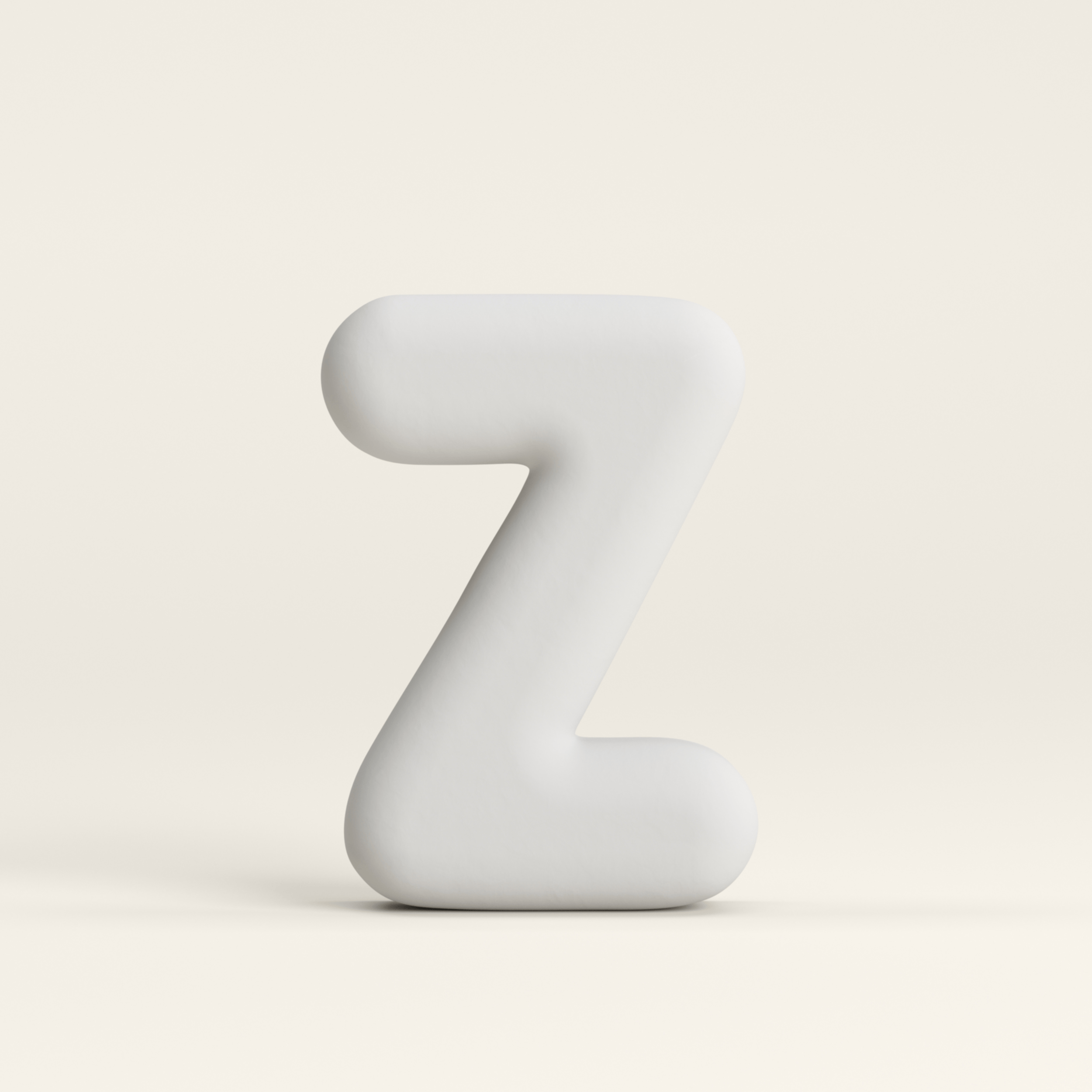 Letter Z –  Unglazed ceramic decor