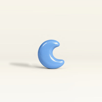 Moon – handcrafted ceramic decor in Pastel sky blue