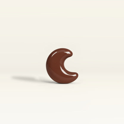 Moon – handcrafted ceramic decor in Deep chocolate brown