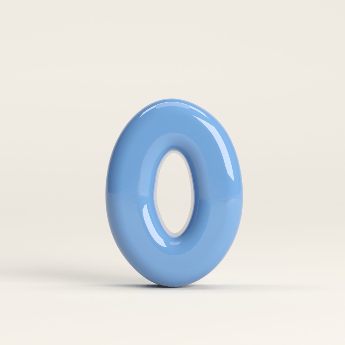 Number 0 – handcrafted ceramic decor