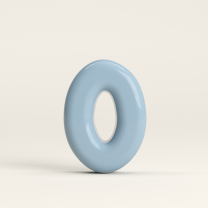 Number 0 – handcrafted ceramic decor