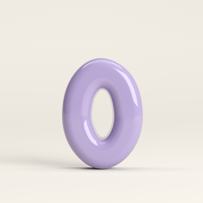 Number 0 – handcrafted ceramic decor