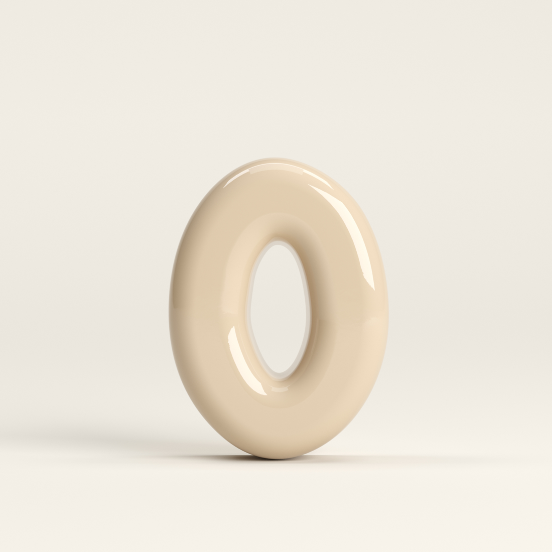 Number 0 – handcrafted ceramic decor