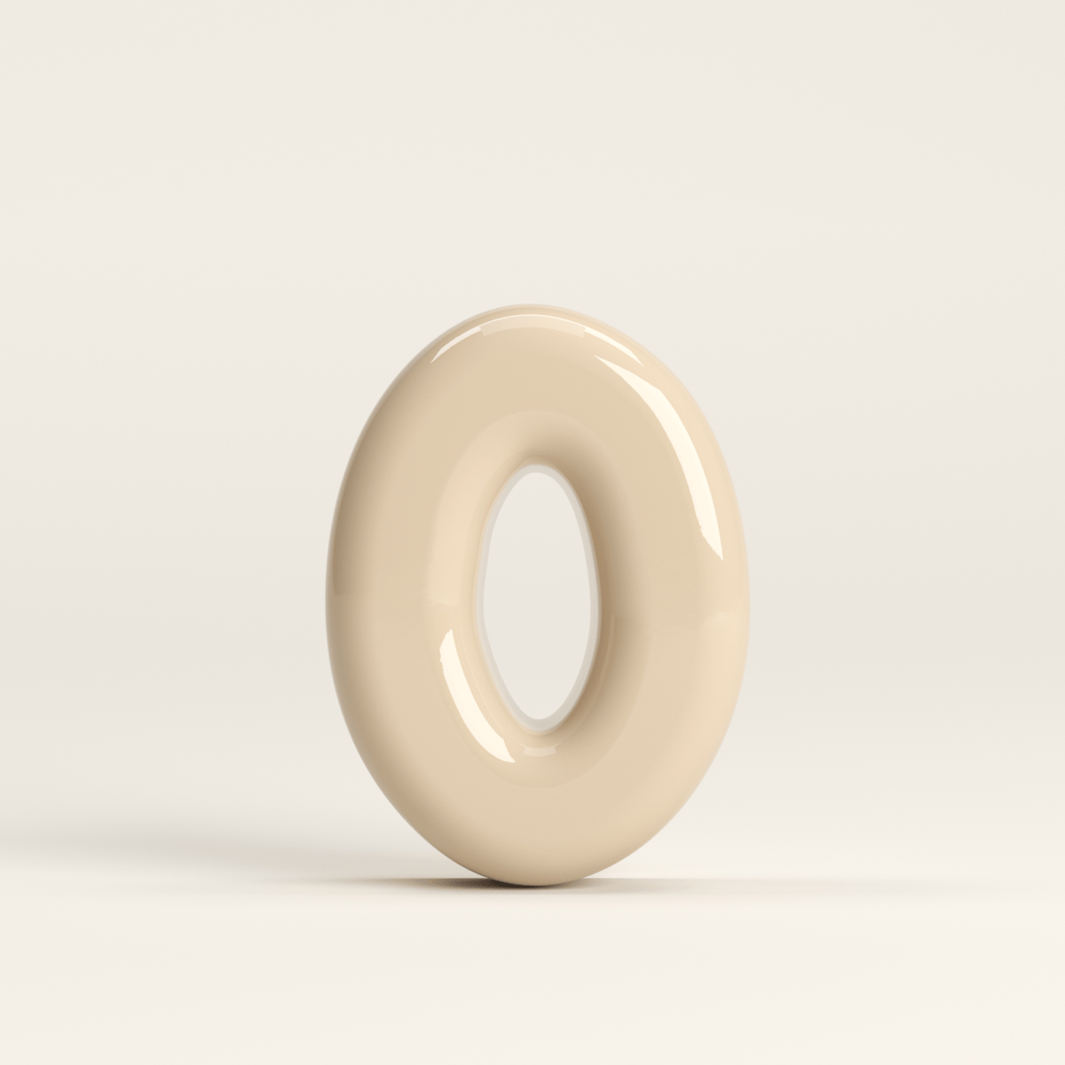 Number 0 – handcrafted ceramic decor