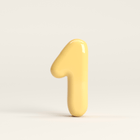 Number 1 – handcrafted ceramic decor