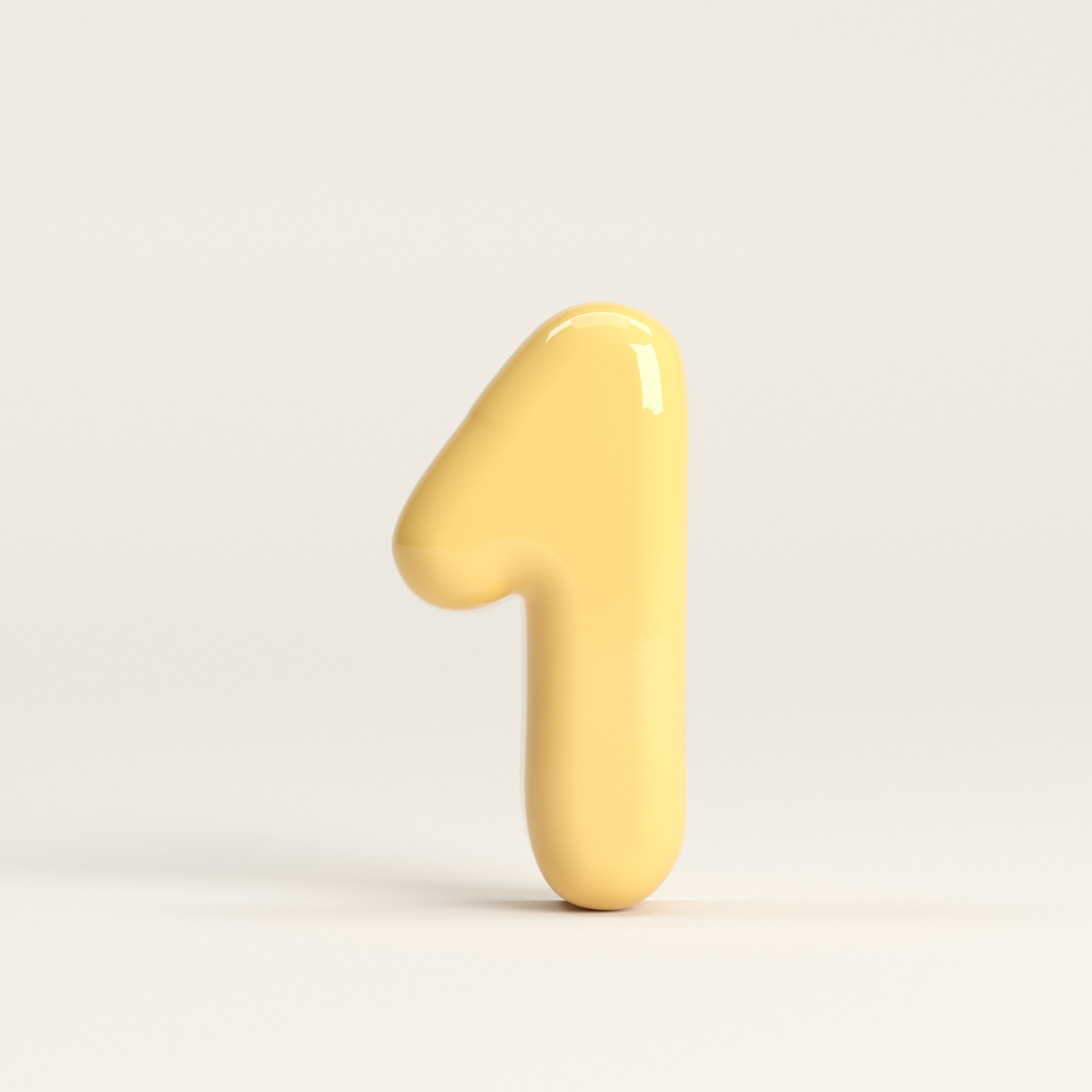 Number 1 – handcrafted ceramic decor