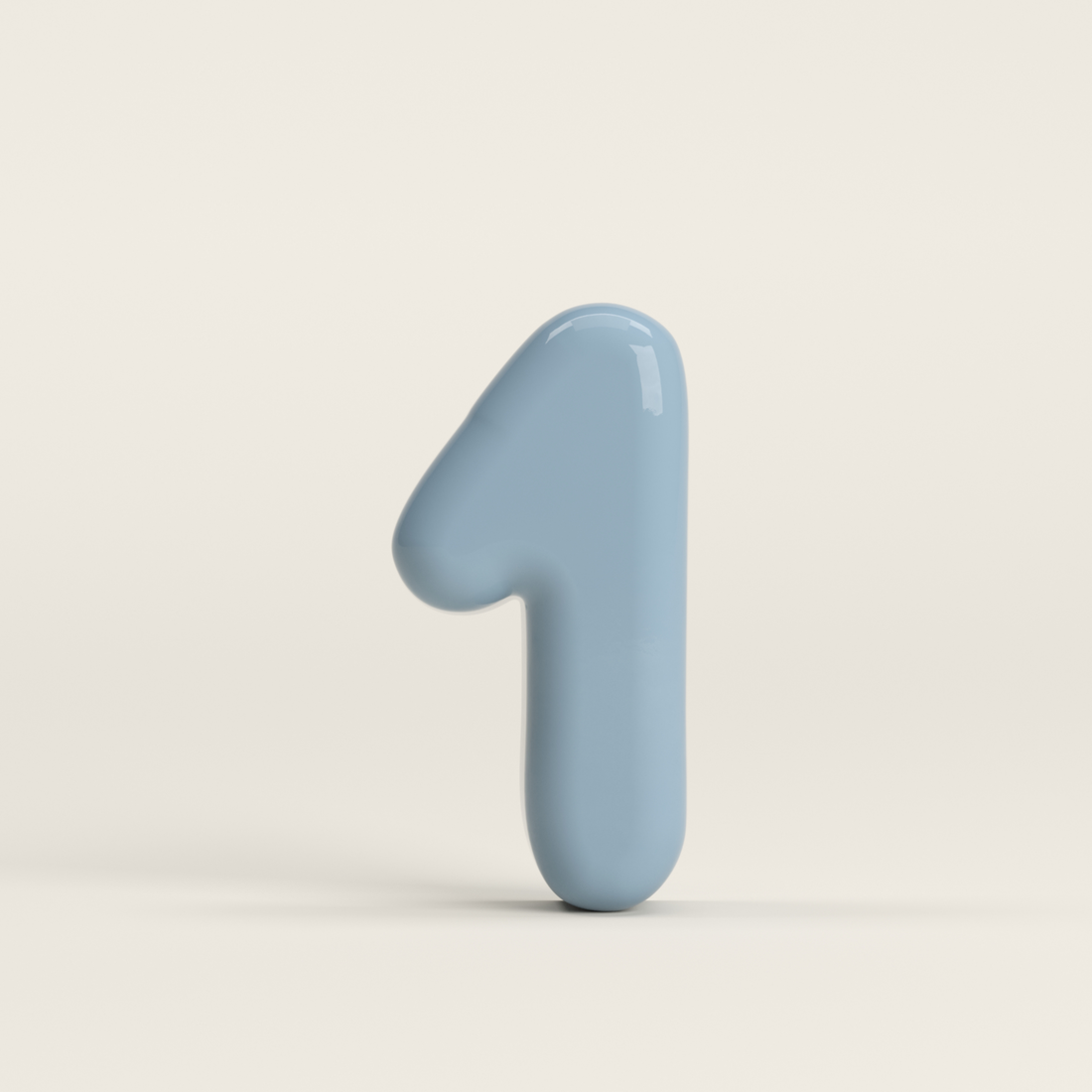 Number 1 – handcrafted ceramic decor