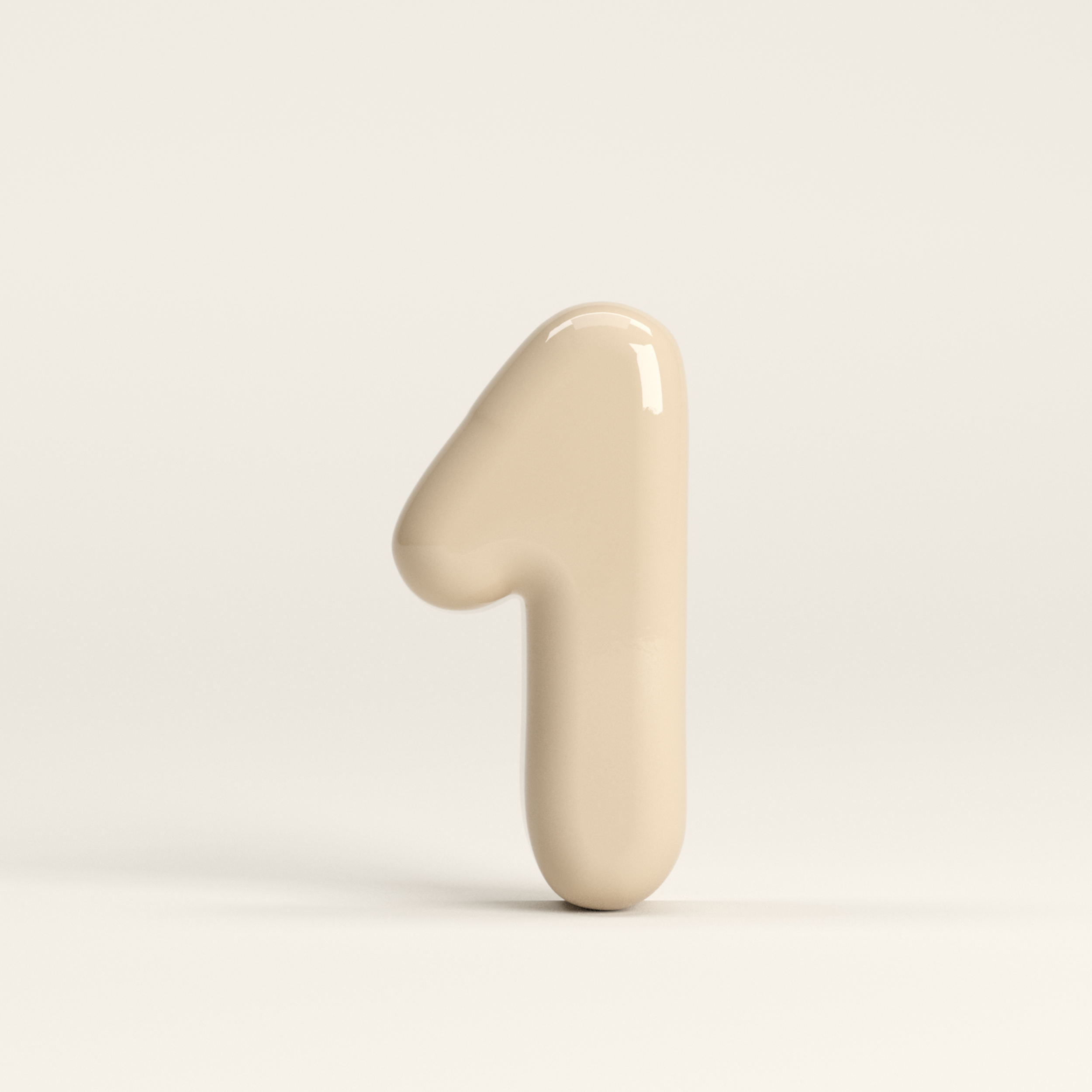 Number 1 – handcrafted ceramic decor