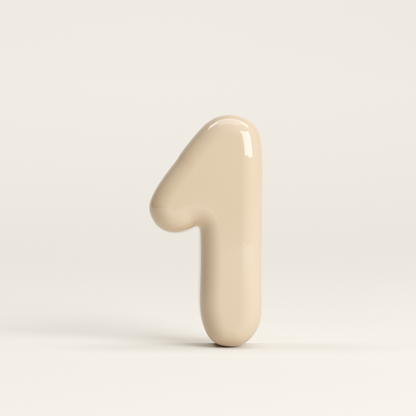 Number 1 – handcrafted ceramic decor