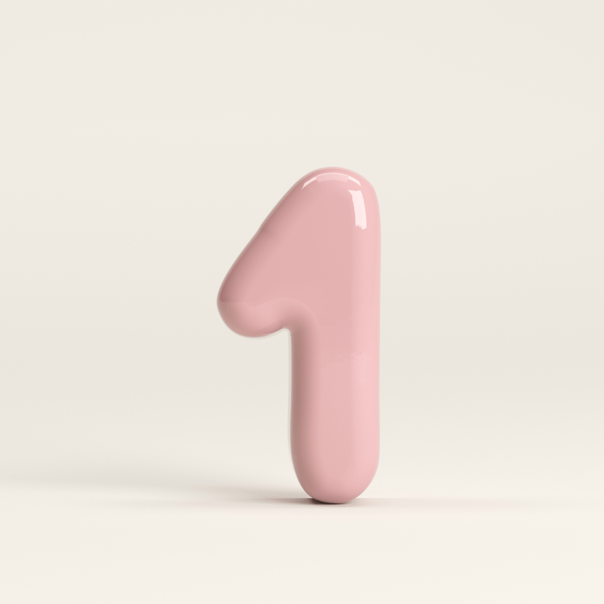 Number 1 – handcrafted ceramic decor