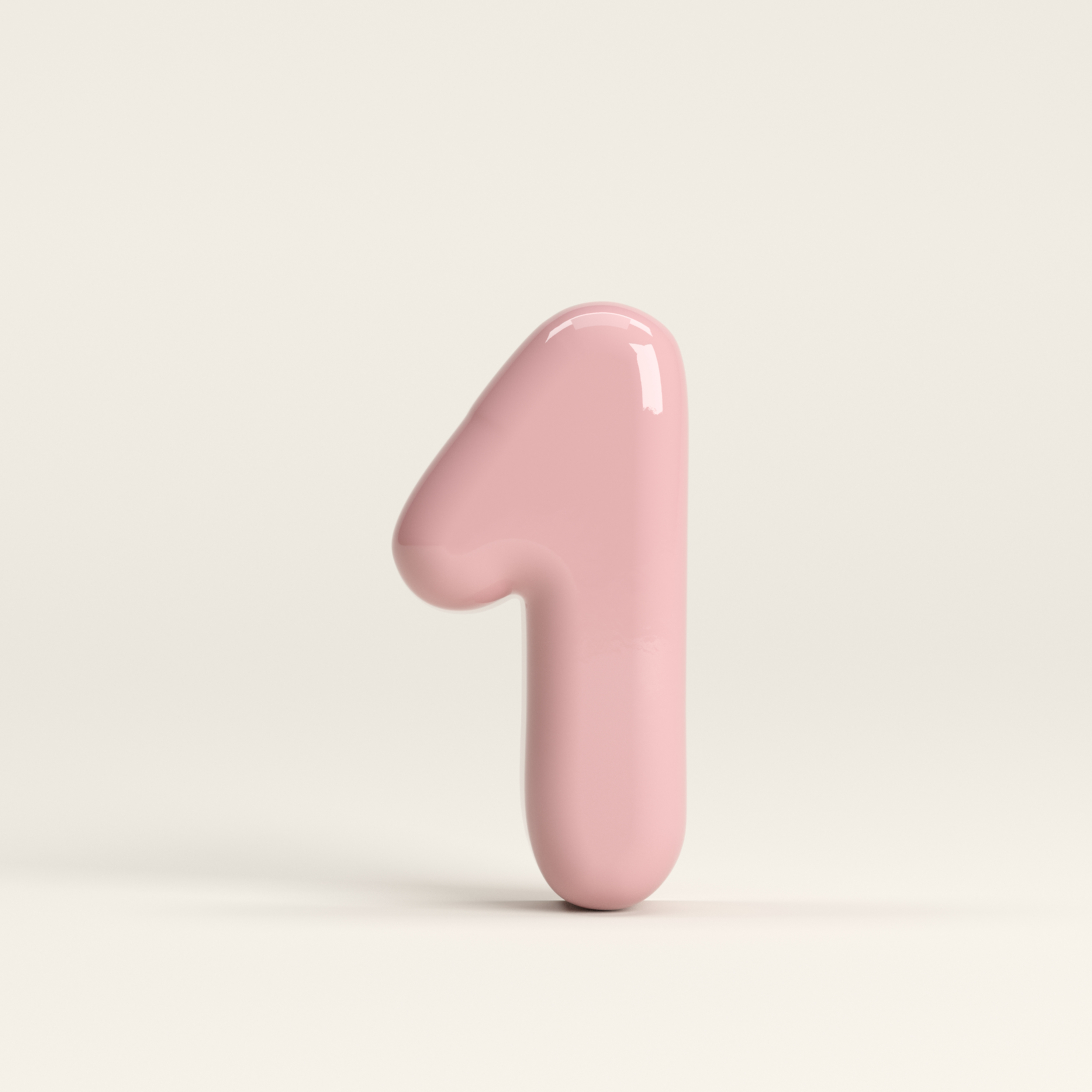 Number 1 – handcrafted ceramic decor