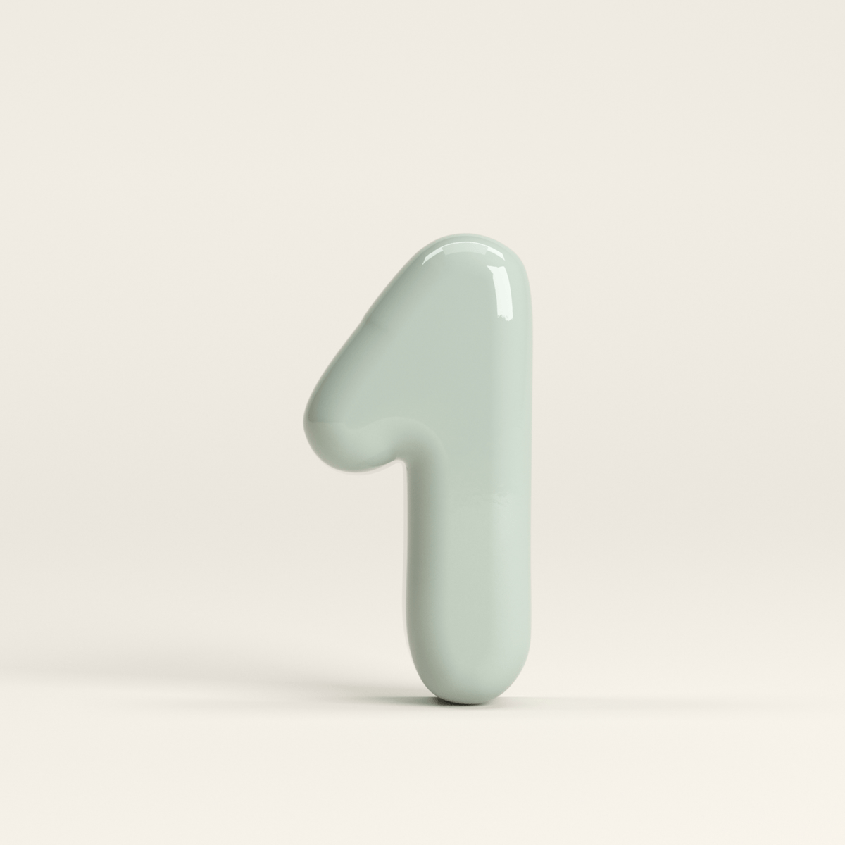 Number 1 – handcrafted ceramic decor