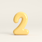 Number 2 – handcrafted ceramic decor