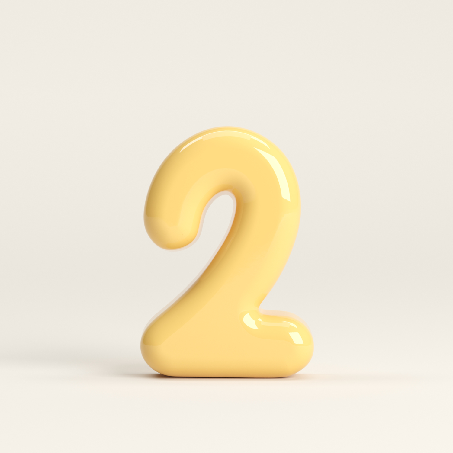 Number 2 – handcrafted ceramic decor