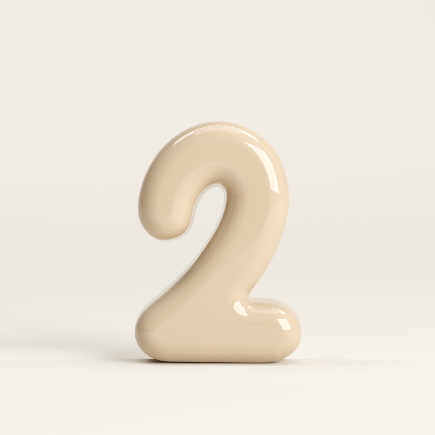 Number 2 – handcrafted ceramic decor