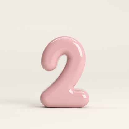 Number 2 – handcrafted ceramic decor