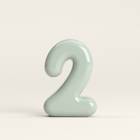Number 2 – handcrafted ceramic decor