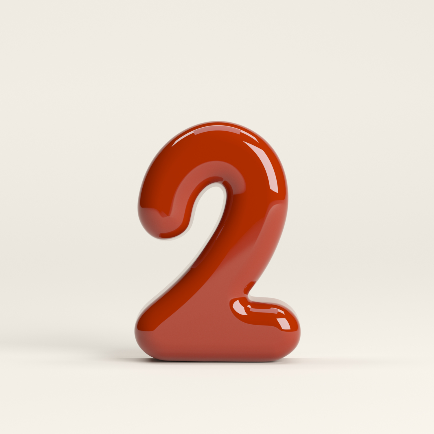 Number 2 – handcrafted ceramic decor