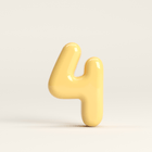 Number 4 – handcrafted ceramic decor