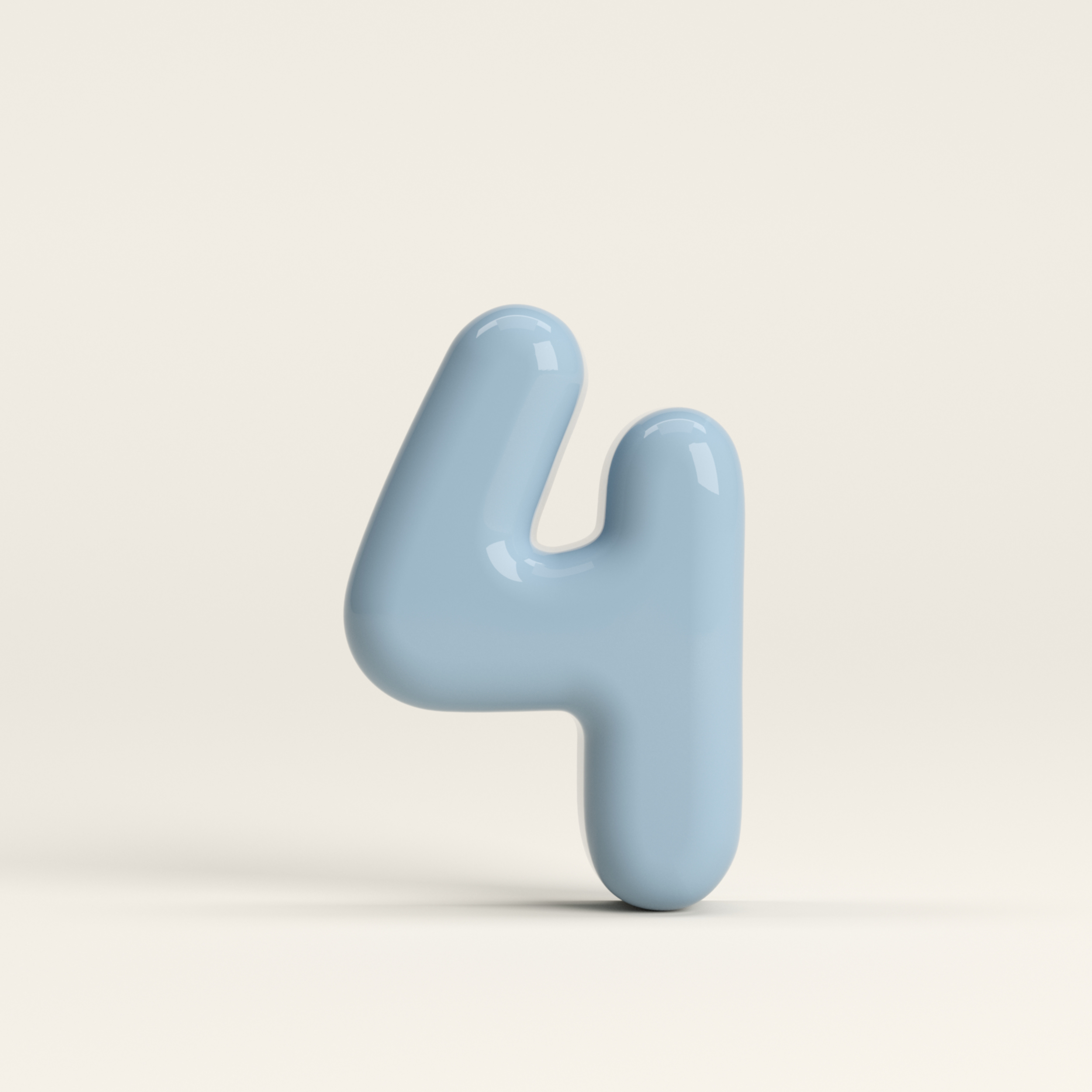 Number 4 – handcrafted ceramic decor