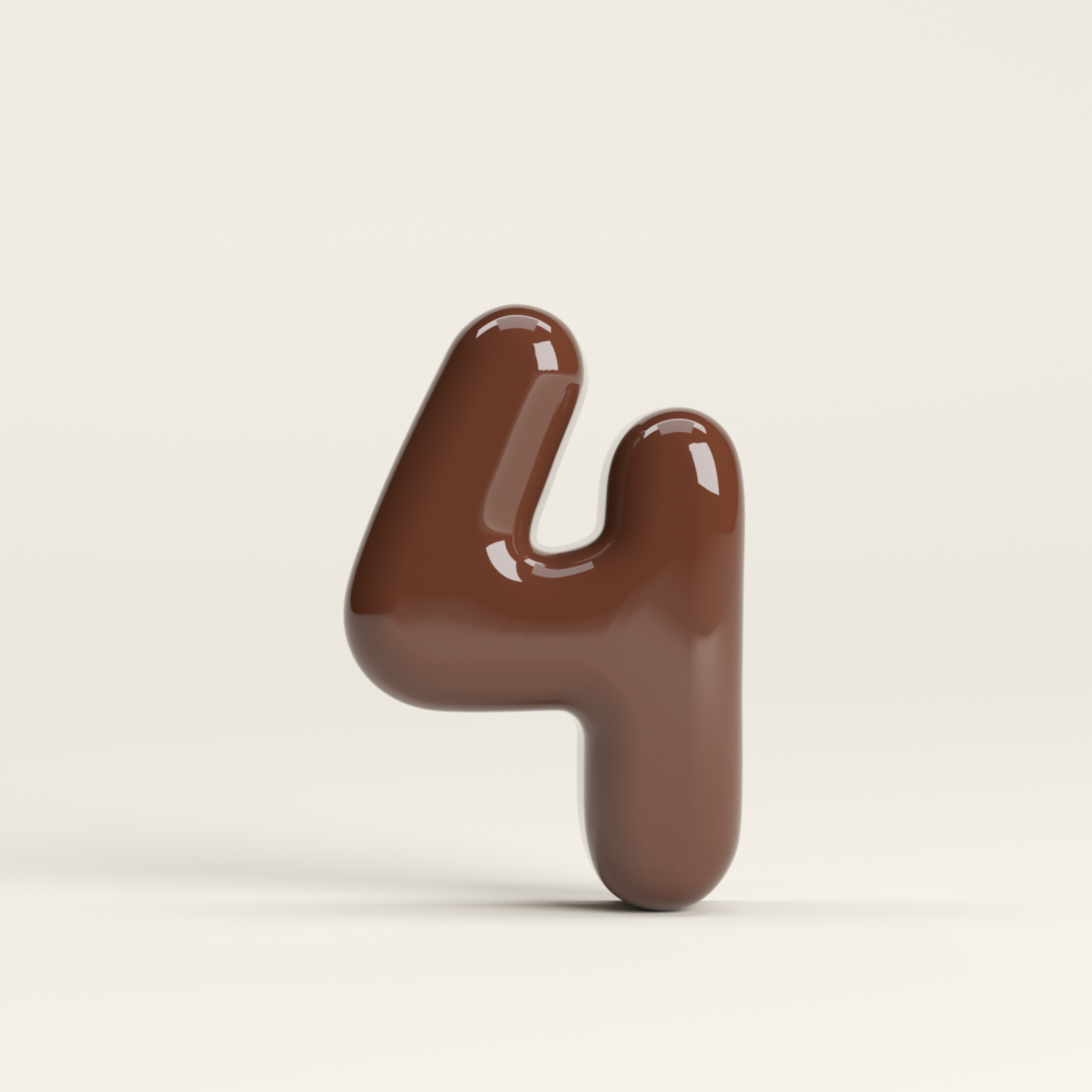 Number 4 – handcrafted ceramic decor