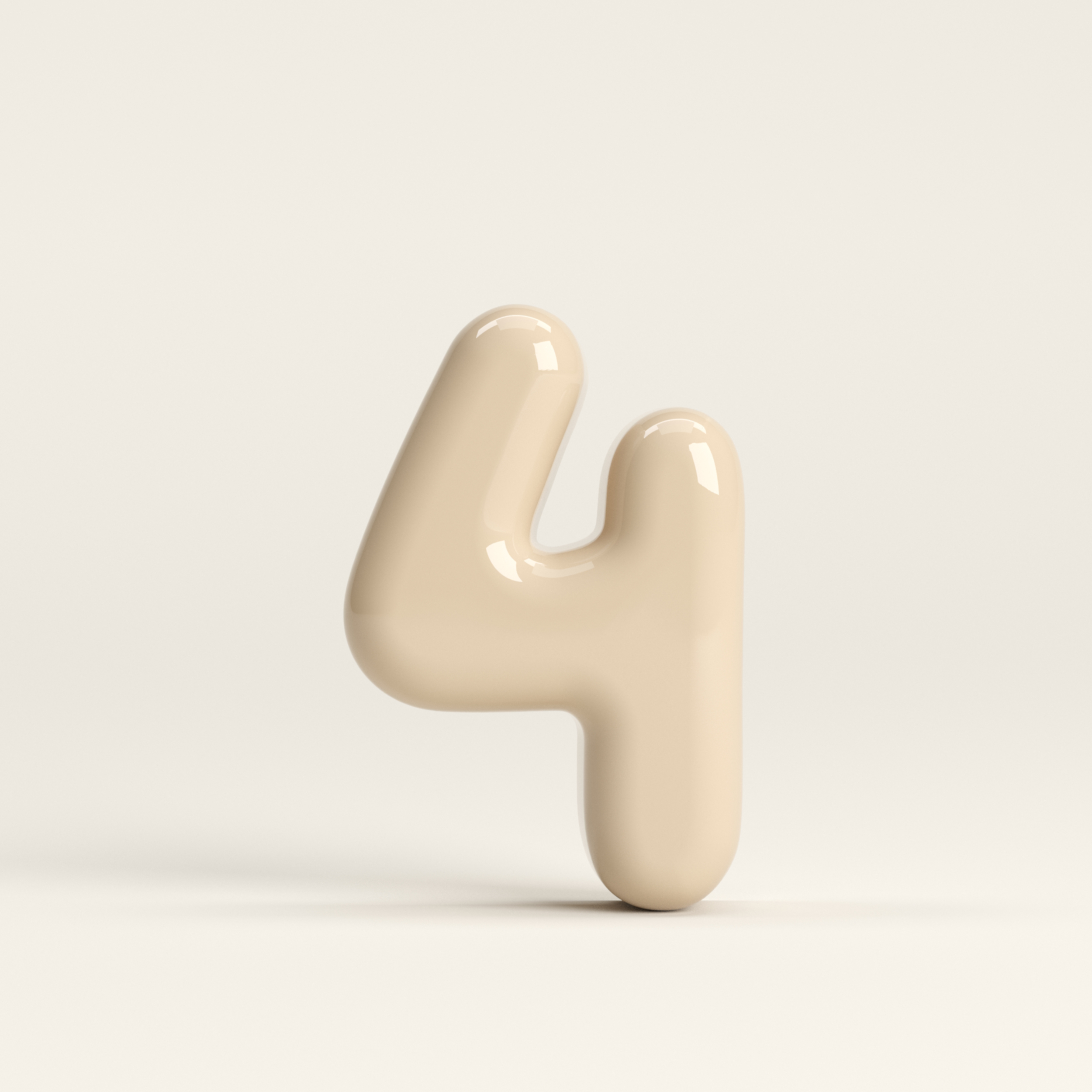 Number 4 – handcrafted ceramic decor