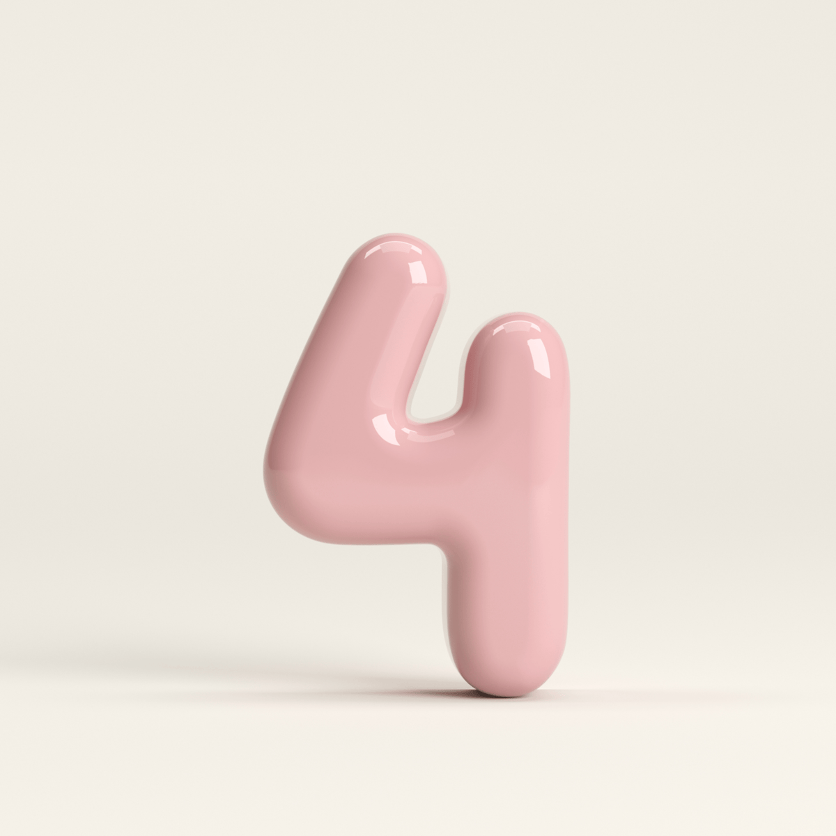 Number 4 – handcrafted ceramic decor