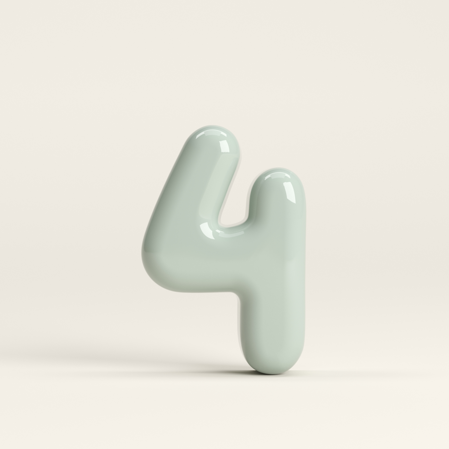 Number 4 – handcrafted ceramic decor