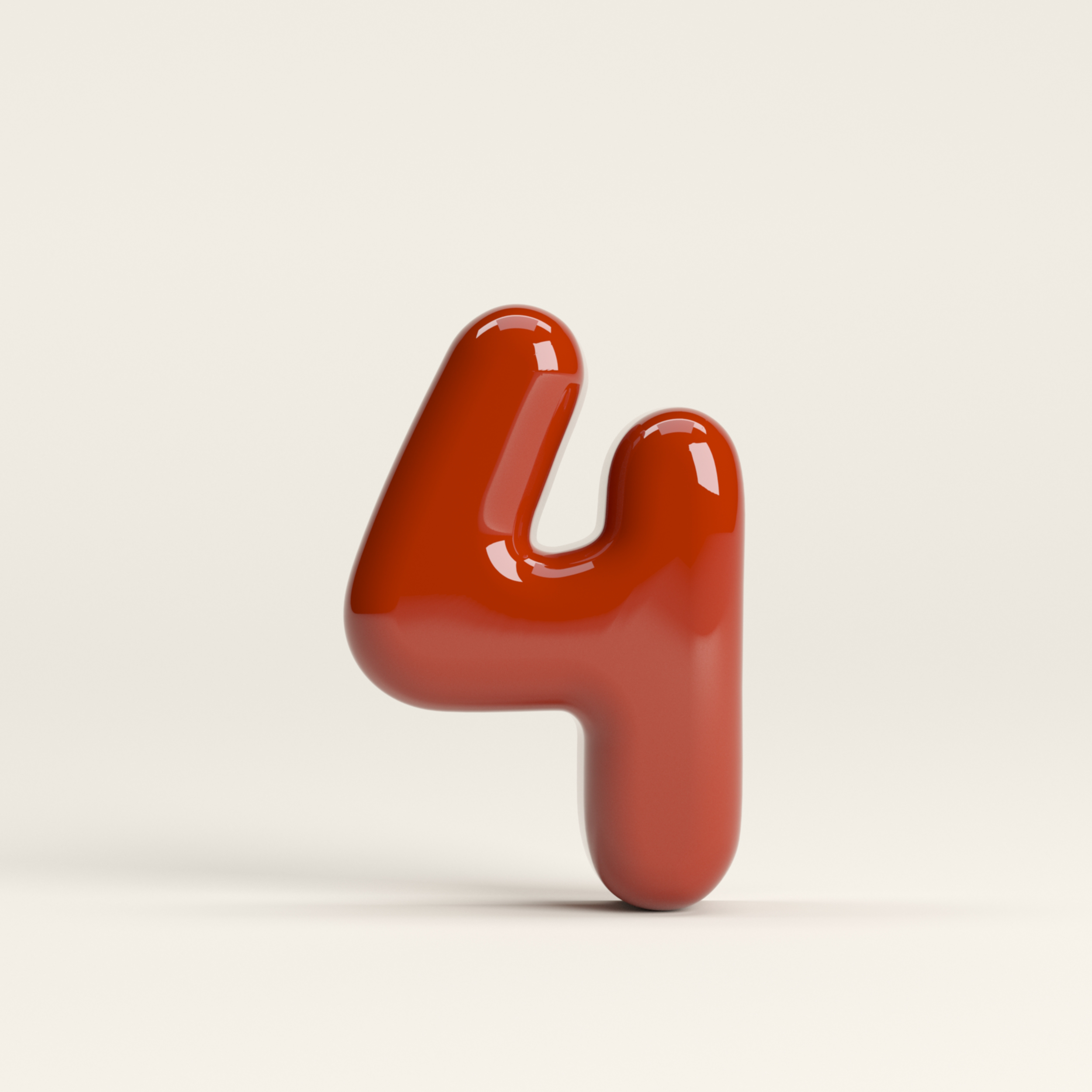 Number 4 – handcrafted ceramic decor