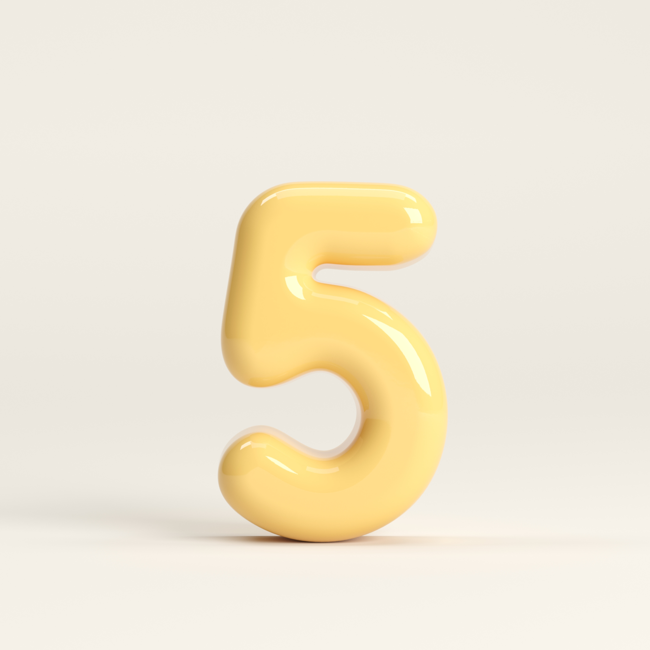 Number 5 – handcrafted ceramic decor