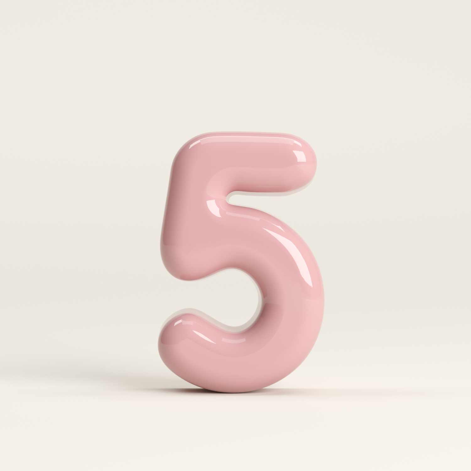 Number 5 – handcrafted ceramic decor