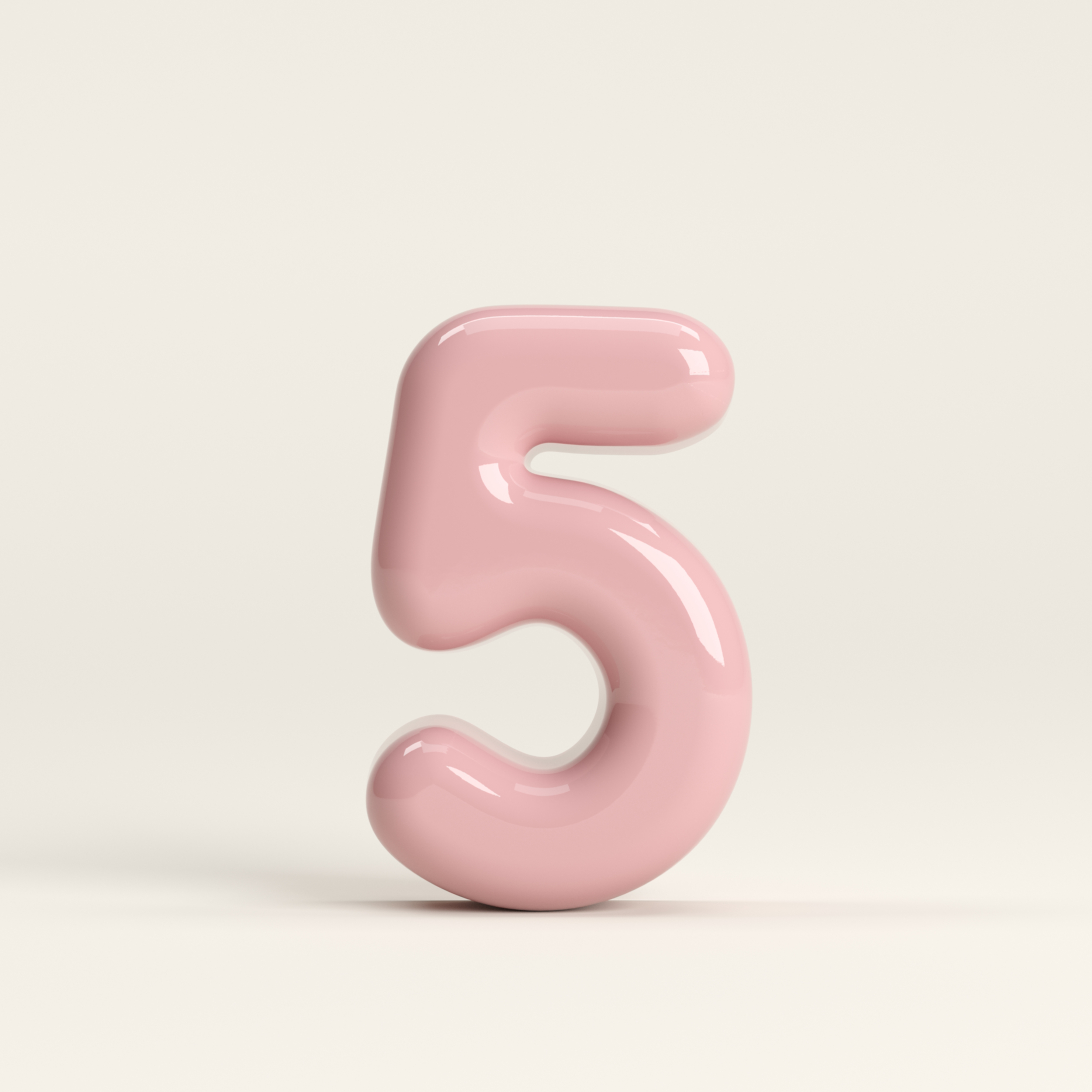 Number 5 – handcrafted ceramic decor
