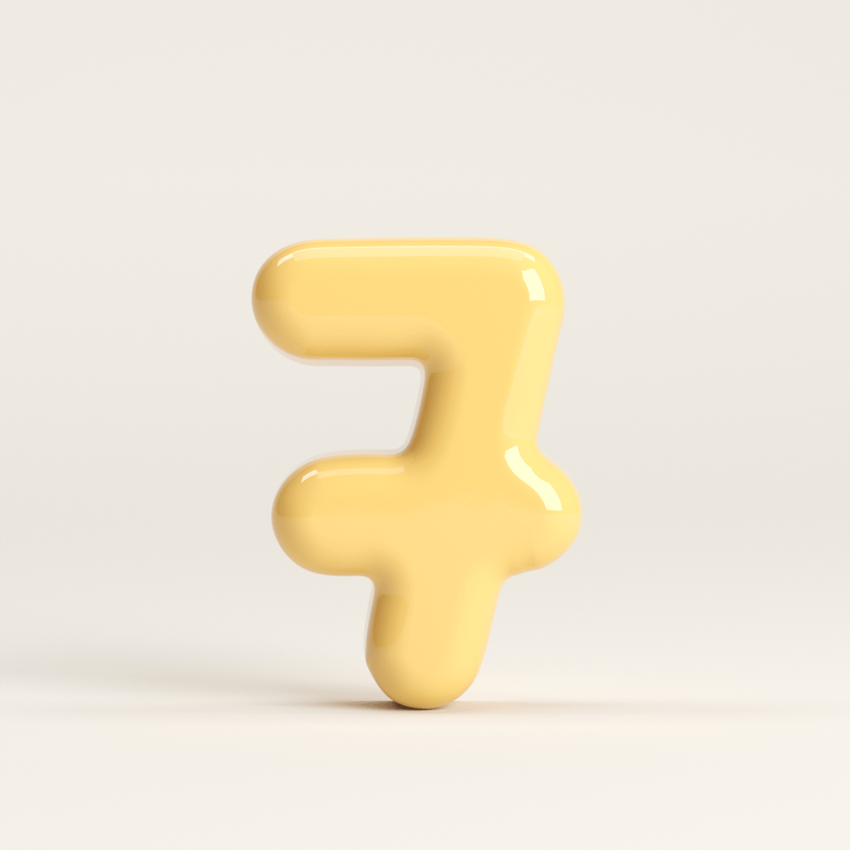 Number 7 – handcrafted ceramic decor