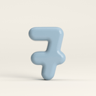 Number 7 – handcrafted ceramic decor
