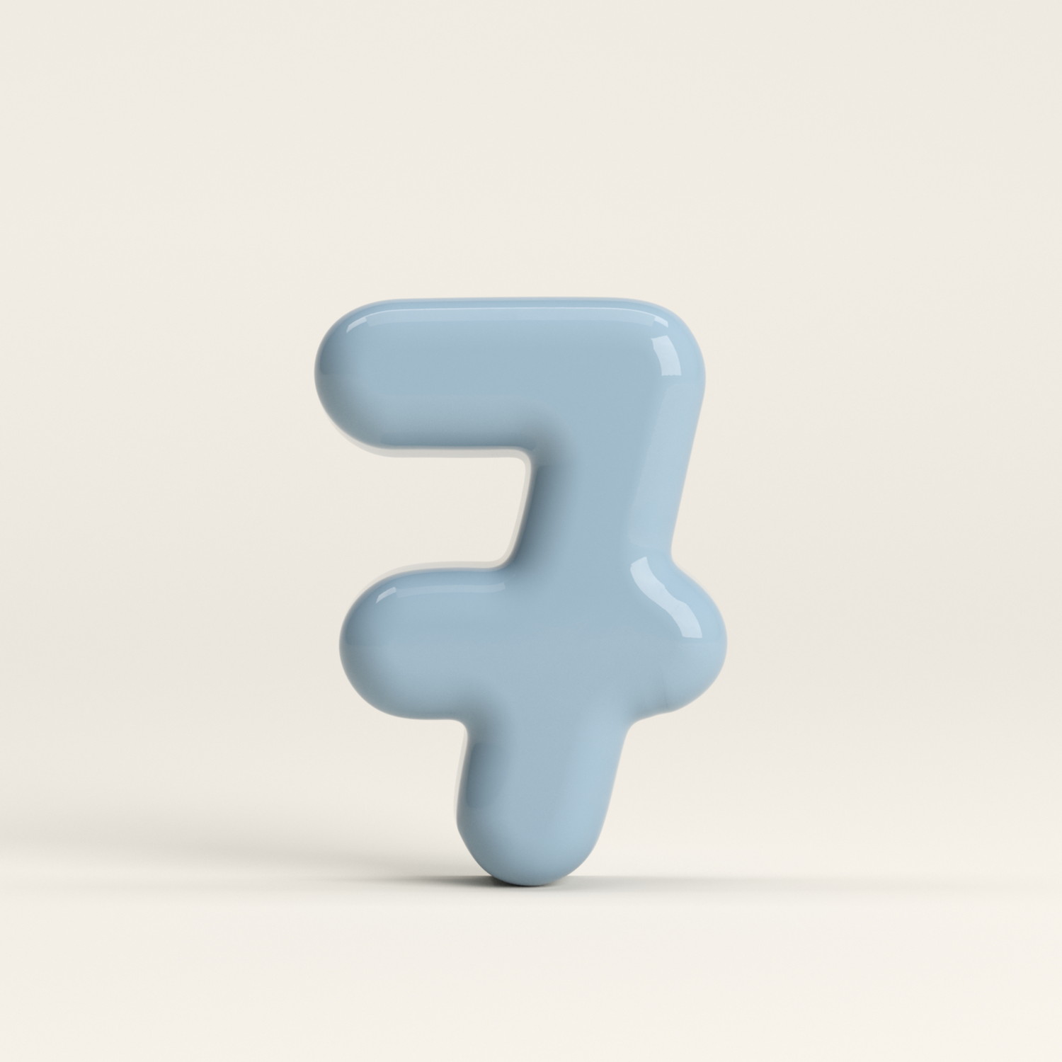 Number 7 – handcrafted ceramic decor