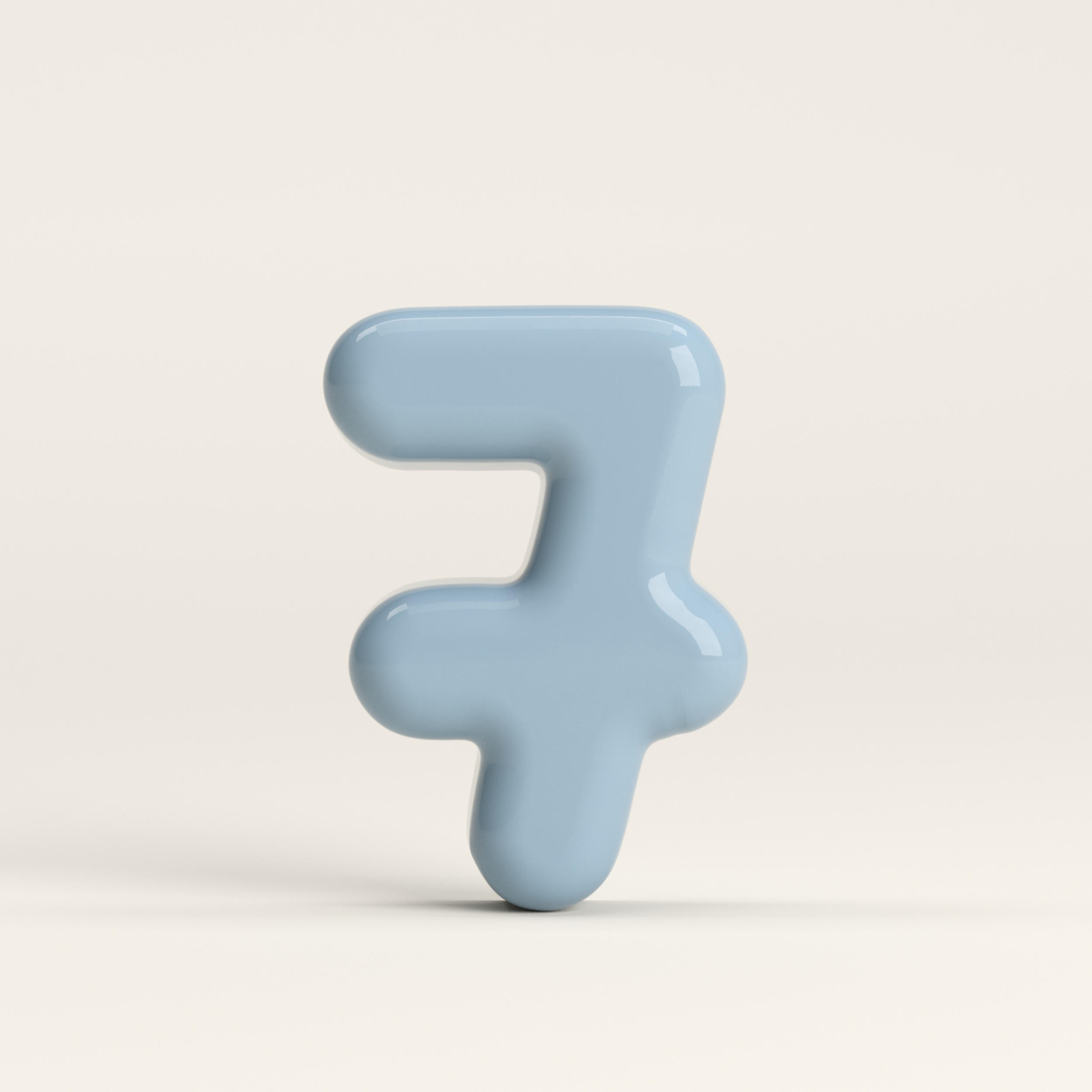 Number 7 – handcrafted ceramic decor