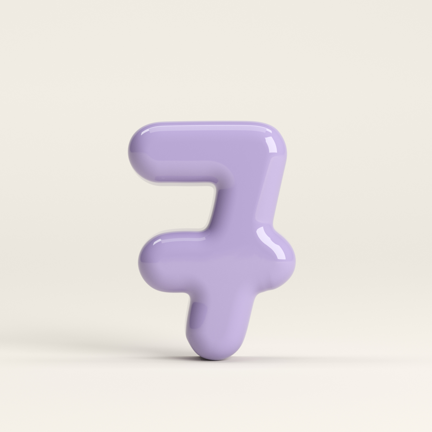 Number 7 – handcrafted ceramic decor