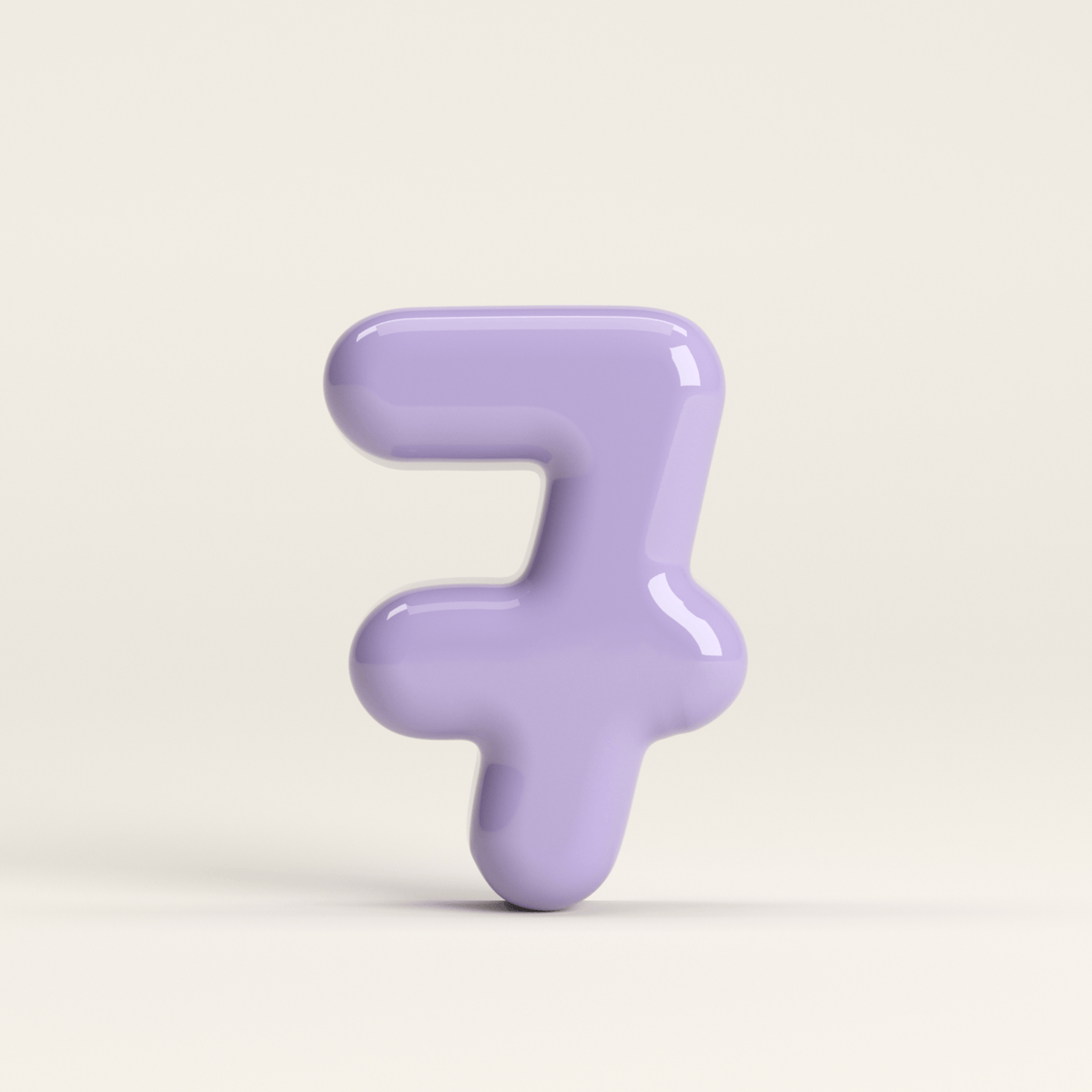 Number 7 – handcrafted ceramic decor