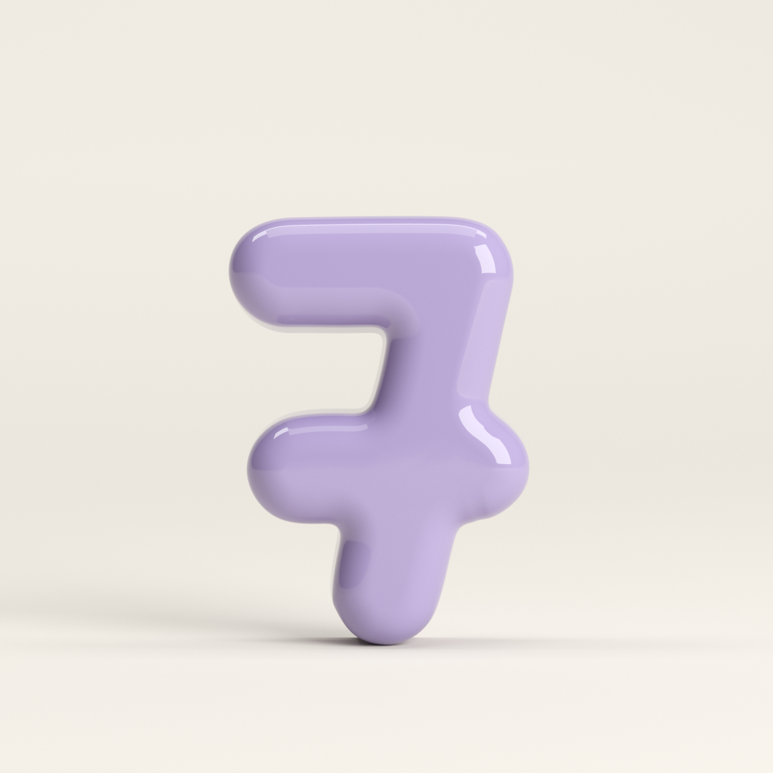 Number 7 – handcrafted ceramic decor