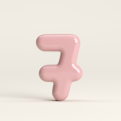 Number 7 – handcrafted ceramic decor