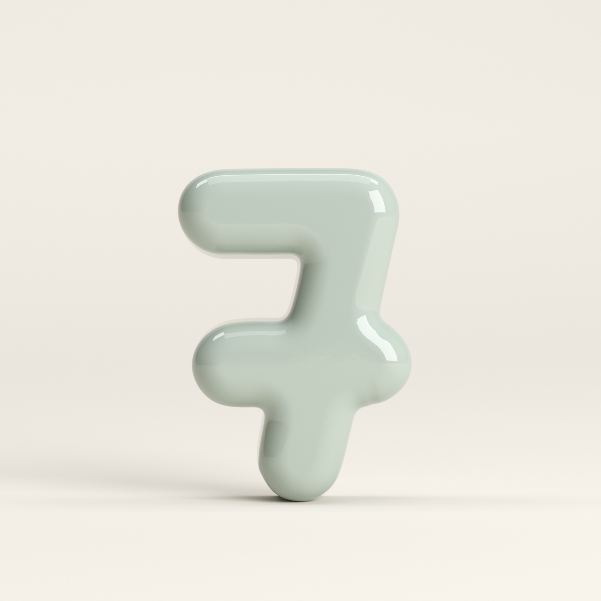 Number 7 – handcrafted ceramic decor