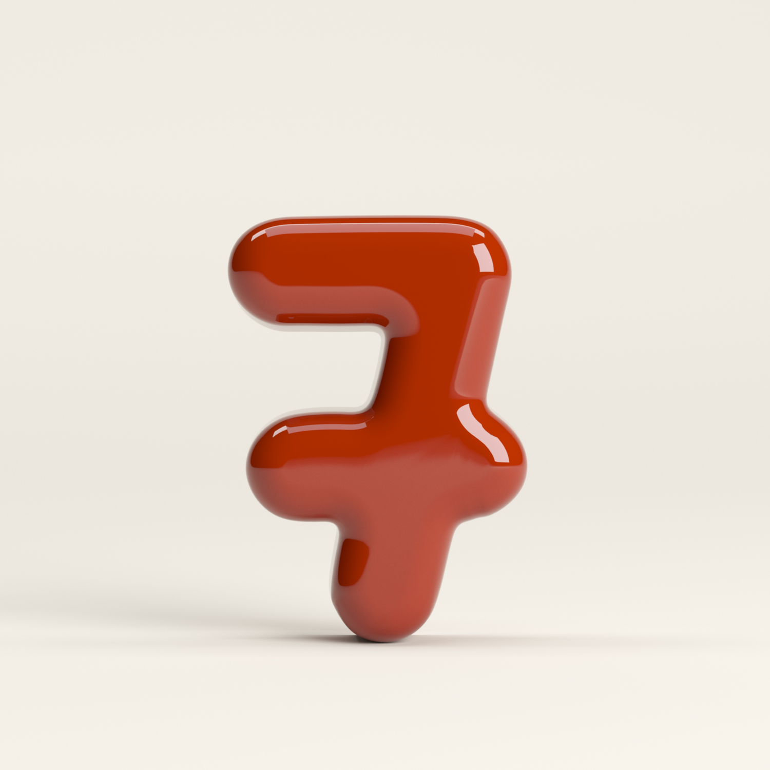 Number 7 – handcrafted ceramic decor